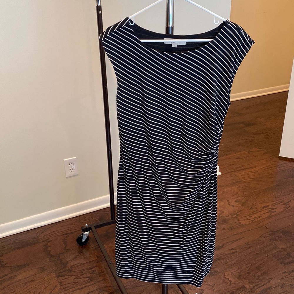 Loft striped dress. Knee length size medium.